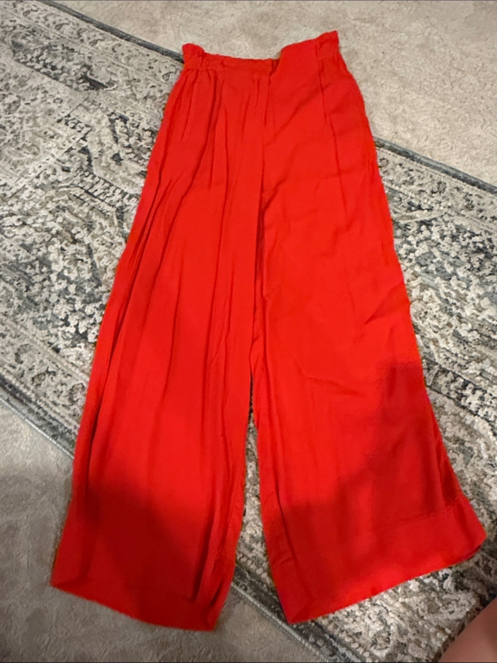 H&M Bright Red Wide-Leg Women's Pants